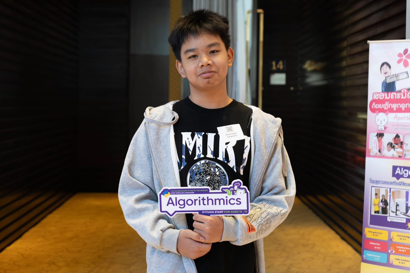 Student working on a coding project